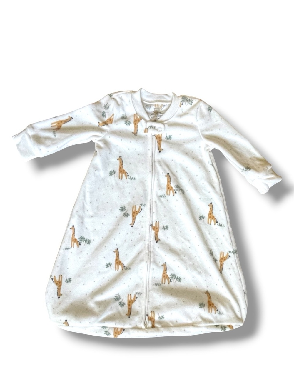 Carter’s Giraffe Sleep Sack Wearable Blanket Zip Cotton 0-3 Months Safari Baby